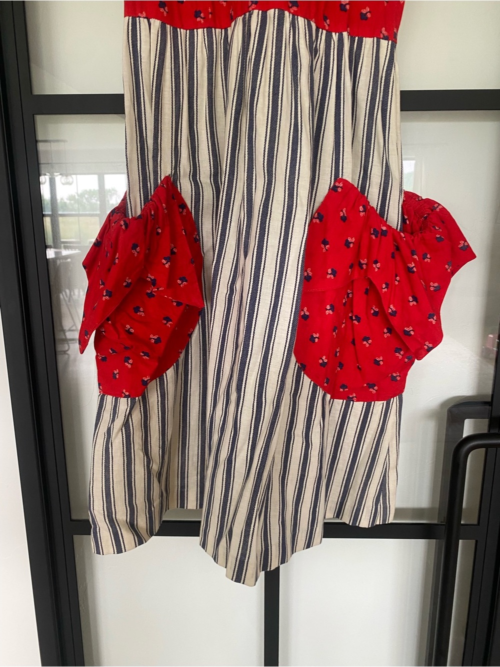 Peter Thousand rare vintage 1970s whimsical pockets halter-neck midi dress - Picture 5 of 11
